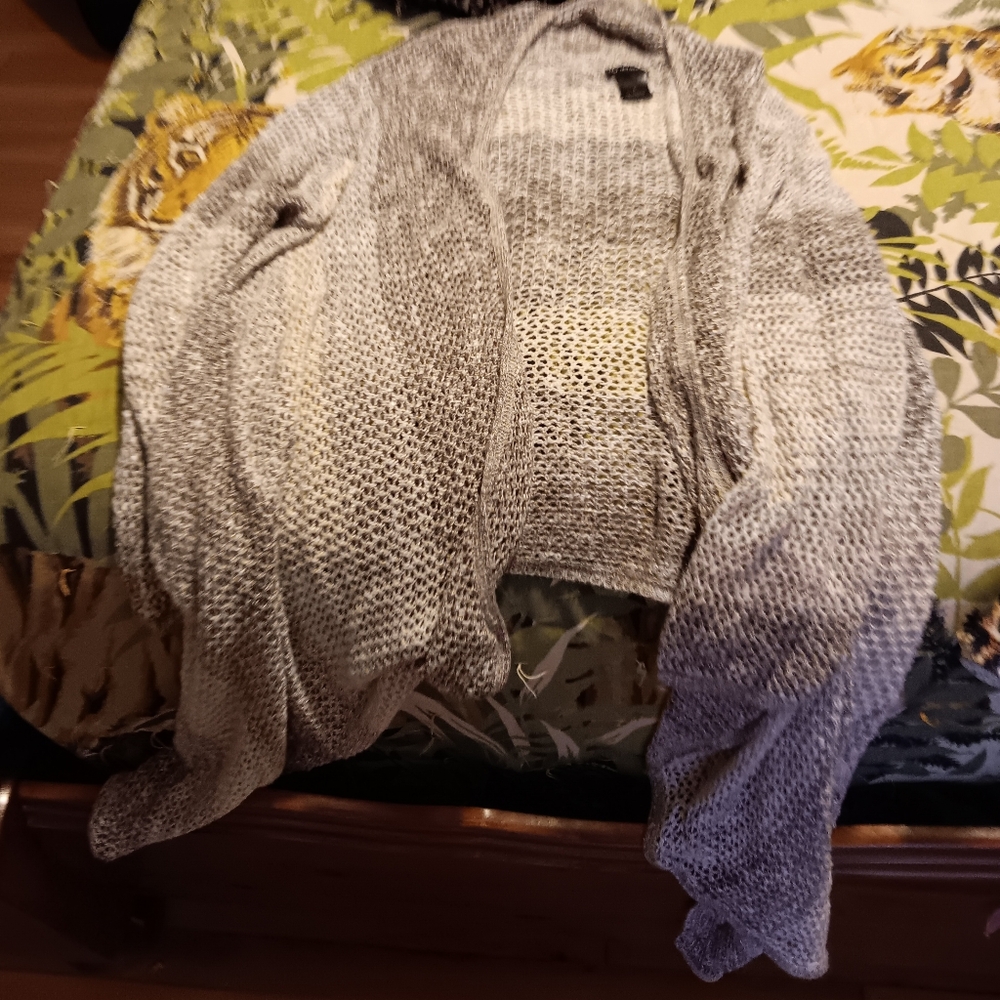 Woman's open sweater